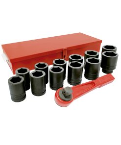 Juego de dados largos y accesorios de impacto en pulgadas cuadro de 1", 14 piezas Urrea 10000LH