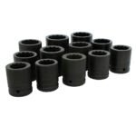 Juego de dados de impacto cuadro de 1", 12 puntas, en pulgadas, 12 piezas Urrea 10000T