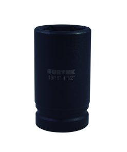 Dado de impacto pulgadas, doble apertura, cuadro para capuchón 13/16", 1-1/2" Surtek 107283