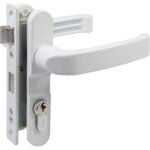 Cerradura Euro para puerta de aluminio función doble, blanco, llave estándar Lock 10CL
