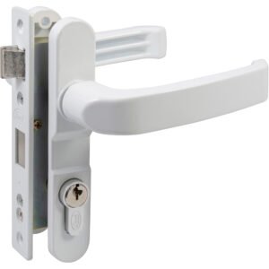 Cerradura Euro para puerta de aluminio función doble, blanco, llave estándar Lock 10CL