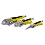 Juego de pinzas de presión con mango bimaterial, 3 piezas Surtek 115085