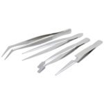 Juego de pinzas de presición tipo tweezer, 4 piezas Surtek 115200