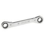 Llave de estrías pulido espejo acodada de matraca en pulgadas, 12 puntas, 5/8" x 3/4" Urrea 1186