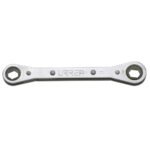 Llave de estrías pulido espejo plana de matraca métrica, 12 puntas, 10 x 13 mm Urrea 1192MB