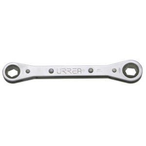 Llave de estrías pulido espejo plana de matraca métrica, 12 puntas, 10 x 13 mm Urrea 1192MB