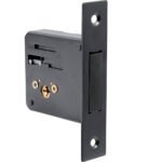 Cerrojo para embutir auxiliar, función doble, latón antiguo, llave tetra, en caja Lock 11CE