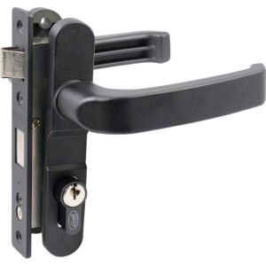 Cerradura Euro para puerta de aluminio función doble, negro, llave estándar Lock 11CL