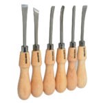 Juego de gurbias de acero manuales con mango de madera, 6 piezas Surtek 120051