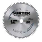 Disco para sierra circular para corte madera 80 dientes, 12" Surtek 120632