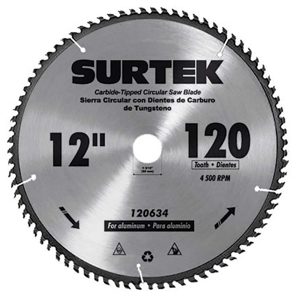 Disco para sierra circular para corte aluminio 120 dientes, 12" Surtek 120634