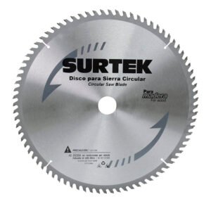 Disco para sierra circular para corte madera 60 dientes, 14" Surtek 120641