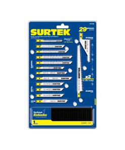 Juego de seguetas para sierra caladora, 29 piezas Surtek 120790