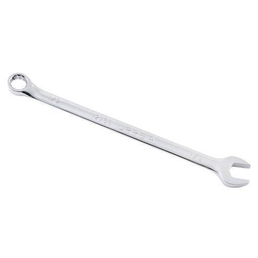 Llave combinada extra larga pulido espejo en pulgadas, 12 puntas, 1/2" Urrea 1216L