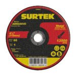 Disco abrasivo tipo 1 para metal 4-1/2" x 1.2 mm Surtek 128203