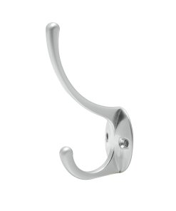 Gancho perchero doble, latón brillante Lock 12PE