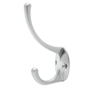 Gancho perchero doble, latón brillante Lock 12PE