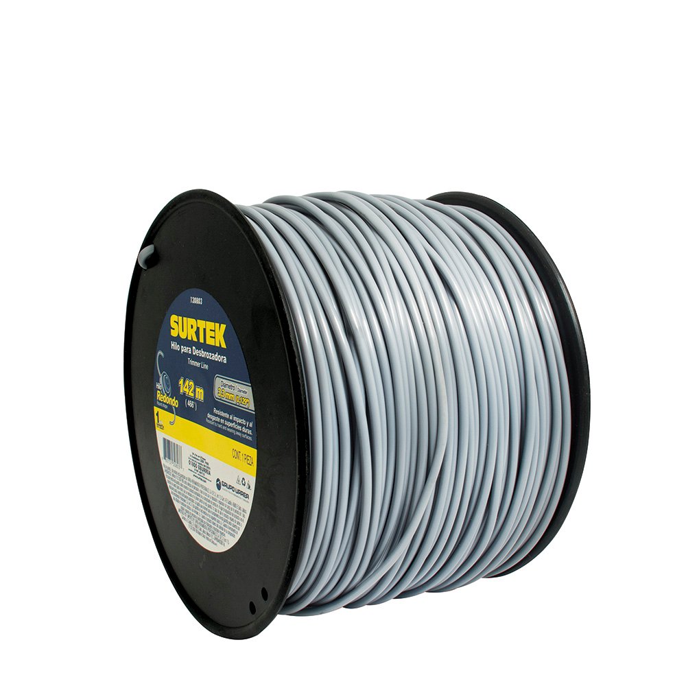 Nailon para desbrozadora en carrete, 3.3 mm x 142 m Surtek 130803