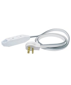 Extensión eléctrica plana aterrizada color amarillo, 3 m Surtek 136052