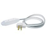 Extensión eléctrica plana aterrizada color amarillo, 5 m Surtek 136053