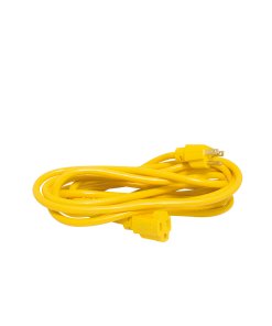 Extensión eléctrica uso rudo aterrizada color amarillo, 5 m Surtek 136171