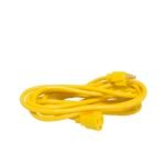 Extensión eléctrica uso rudo aterrizada color amarillo, 10 m Surtek 136173