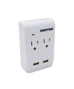 Multicontacto de barra 2 entradas 2 USB Surtek 136205