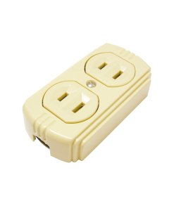 Contacto doble superficie polarizado, línea de sobreponer, color marfil Surtek 136403