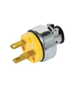 Clavija blindada tipo cara de chino, color amarillo Surtek 136506