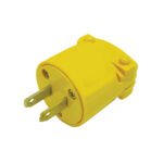 Clavija blindada plástica polarizada, color amarillo Surtek 136508