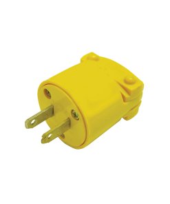Clavija blindada plástica polarizada, color amarillo Surtek 136508