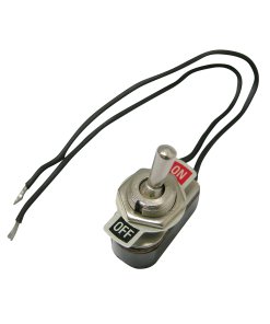 Apagador de palanca metal con cable de 14 cm 6 A, color blanco Surtek 136555