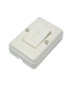 Apagador sencillo visible cuadrado, línea de sobreponer, color marfil Surtek 136560