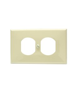 Placa doble plástica , línea estándar, color marfil Surtek 136600