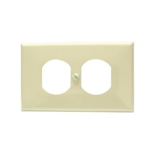 Placa doble plástica , línea estándar, color marfil Surtek 136600