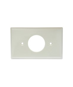 Placa sencilla plástica , línea estándar, color marfil Surtek 136601