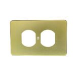 Placa doble de aluminio, línea estándar, color oro Surtek 136607