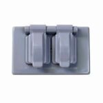 Placa doble plástica para intemperie, línea estándar, color gris Surtek 136612