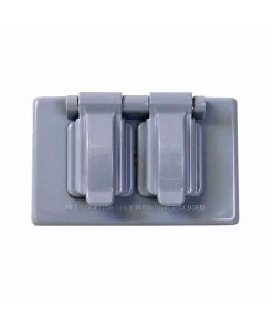 Placa doble plástica para intemperie, línea estándar, color gris Surtek 136612