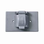 Placa sencilla plástica para intemperie, línea estándar, color gris Surtek 136613