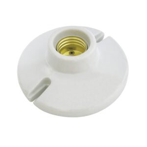Portalámpara redonda de porcelana para techo 3" Surtek 136663