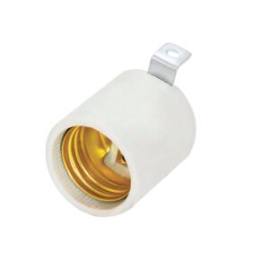 Portalámpara con soporte tipo escuadra de porcelana 4 cm Surtek 136677