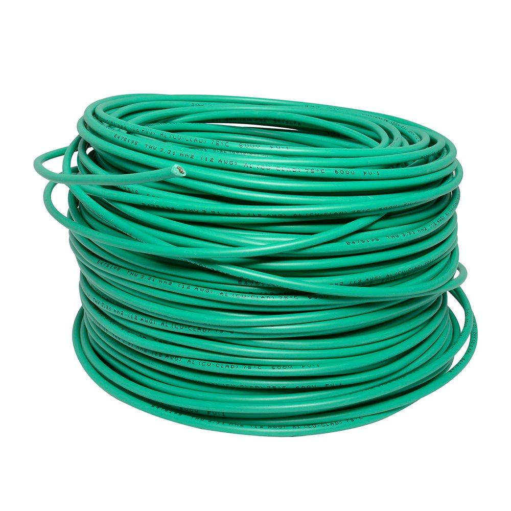 Cable eléctrico THW calibre 10, 100 m color verde Surtek 136947