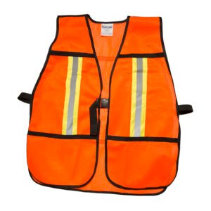Chaleco de seguridad de malla de poliéster con correas ajustables naranja unitalla Surtek 137376