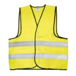 Chaleco de seguridad con cintas reflejantes plateadas amarillo unitalla Surtek 137378