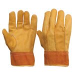 Guantes tipo operador de piel de vacuno con puño de carnaza unitalla Surtek 137413