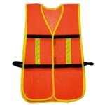 Chaleco de seguridad de malla de poliéster con ajuste de doble gancho naranja unitalla Surtek 137491