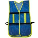 Chaleco de seguridad de malla de poliéster con ajuste de doble gancho azul unitalla Surtek 137493