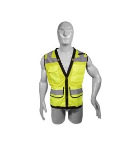 Chaleco de seguridad tipo supervisor cerrado de alta visibilidad naranja unitalla Surtek 137548