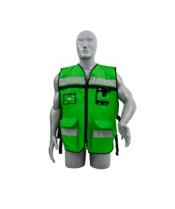 Chaleco de seguridad tipo supervisor abierto con reflejante verde unitalla Surtek 137594
